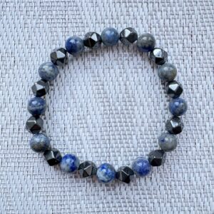 Bransoletka Spokoju - Lapis Lazuli & Hematyt